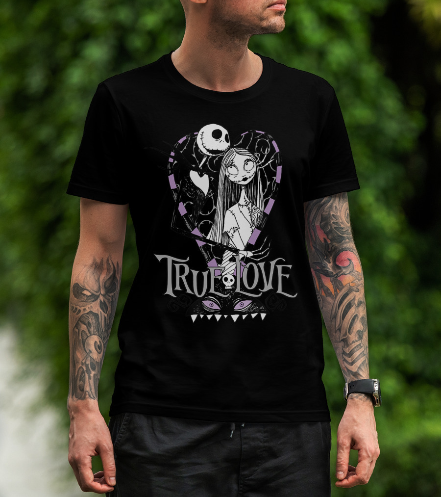 Disney Valentine's True Love Jack And Sally Heart T-Shirt