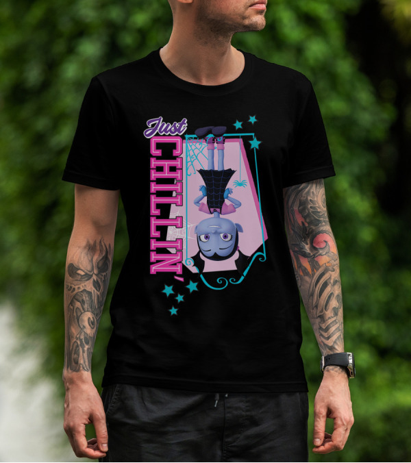 Vampirina Just Chillin' Hanging Bat Style With Stars And Web T-Shirt