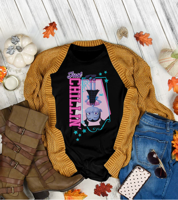 Vampirina Just Chillin' Hanging Bat Style With Stars And Web T-Shirt