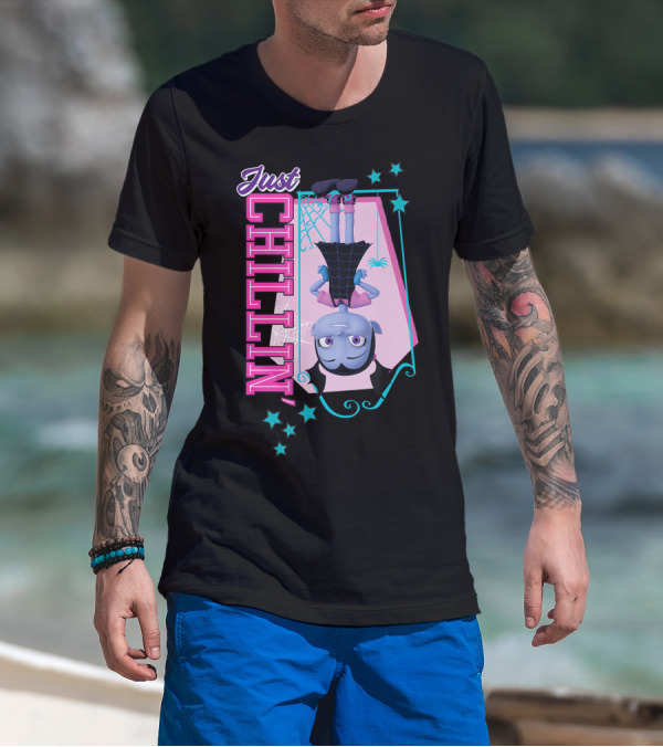 Vampirina Just Chillin' Hanging Bat Style With Stars And Web T-Shirt