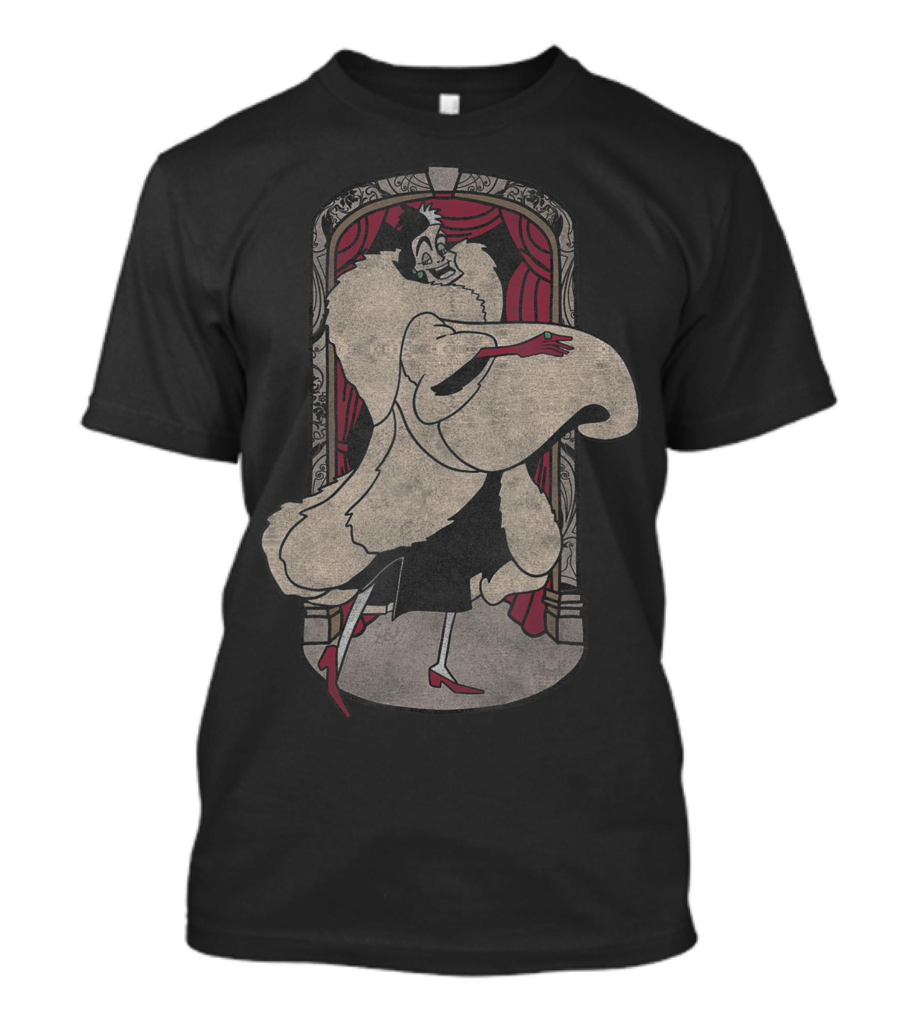 Cruella De Vil Disney Villains Classic Faded Look T-Shirt