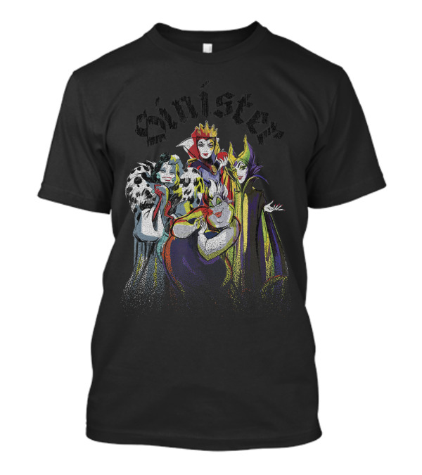 Disney Villains Sinister Queen Maleficent Ursula And Cruella De Vil Group T-Shirt