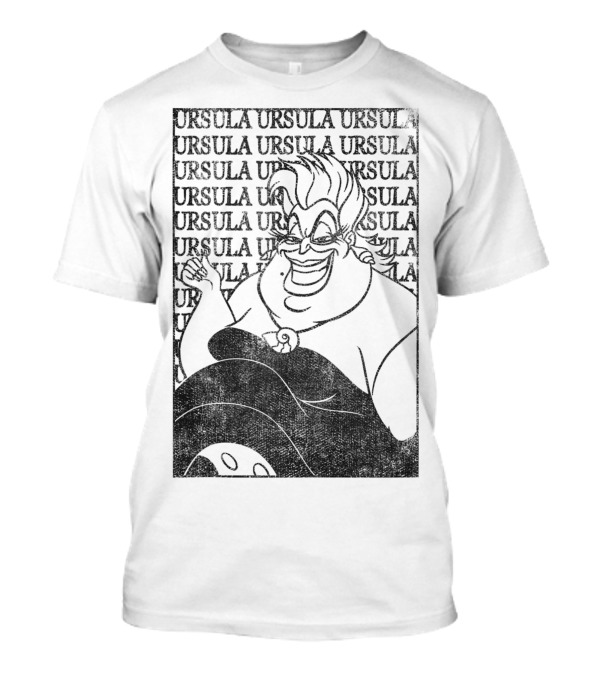 Disney Villains Ursula Evil Ursula Repeated Background T-Shirt