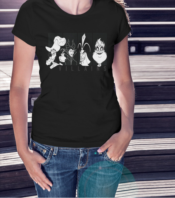Disney Villains Captain Hook Maleficent Jafar Ursula T-Shirt