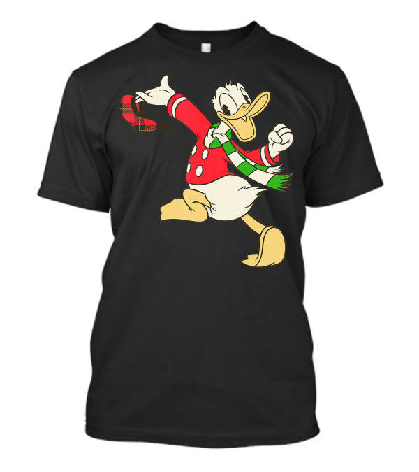 Disney Vintage Donald Duck Christmas Sweater Scarf T-Shirt