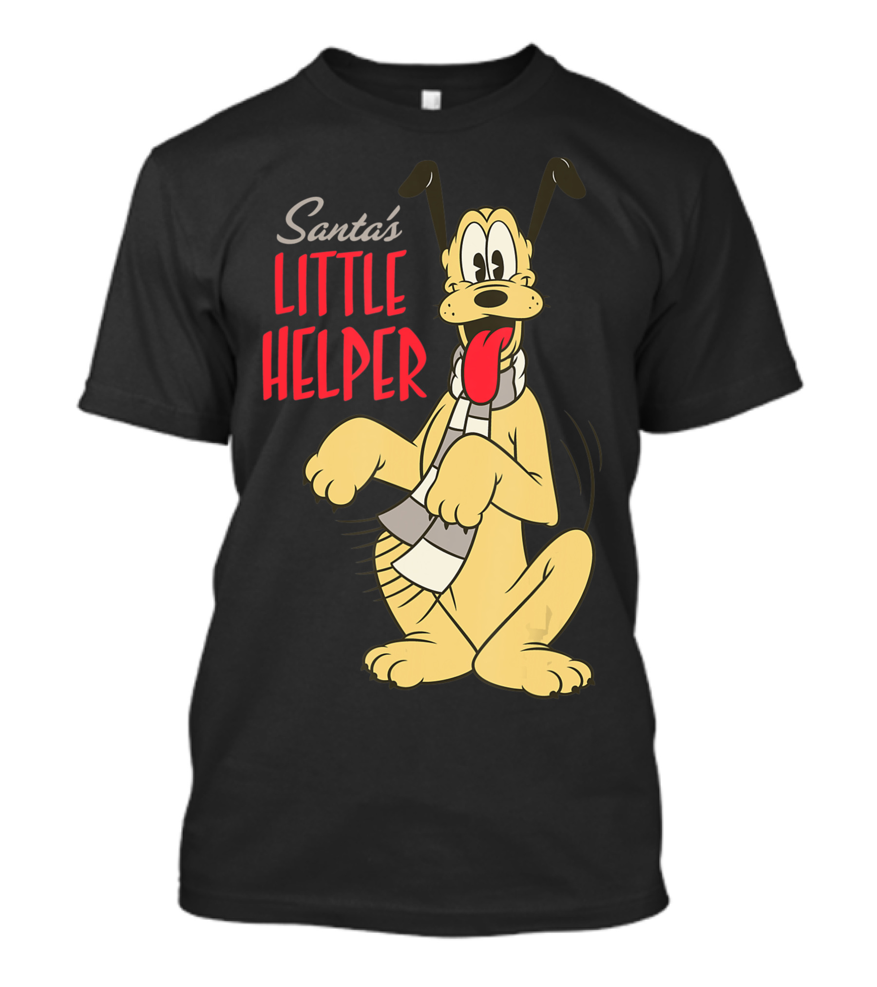 Disney Vintage Pluto Santa's Little Helper Holiday T-Shirt
