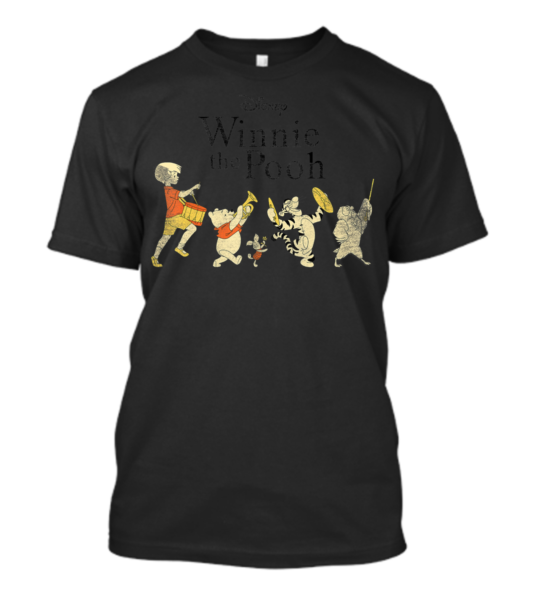 Disney Winnie The Pooh Marching Band Character Lineup T-Shirt