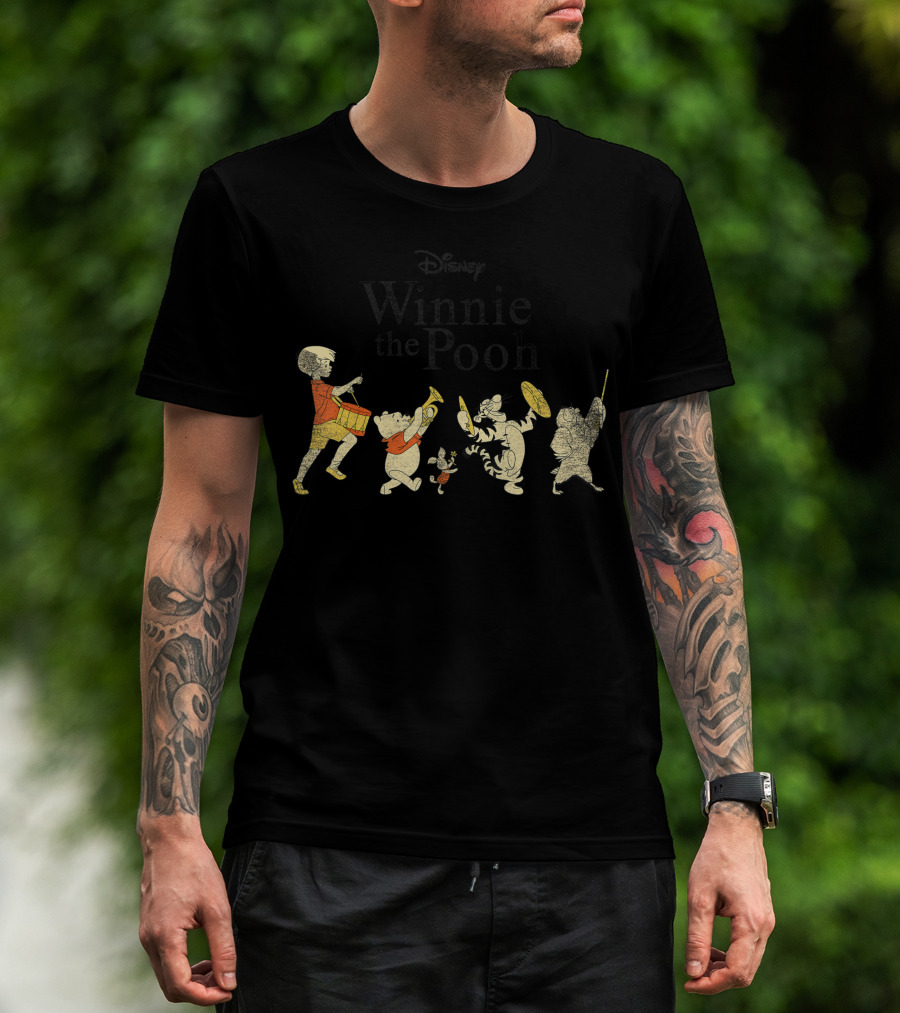 Disney Winnie The Pooh Marching Band Character Lineup T-Shirt