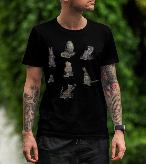Rabbit Piglet Winnie The Pooh Tigger Eeyore Owl Kanga Classic Group Shot T-Shirt
