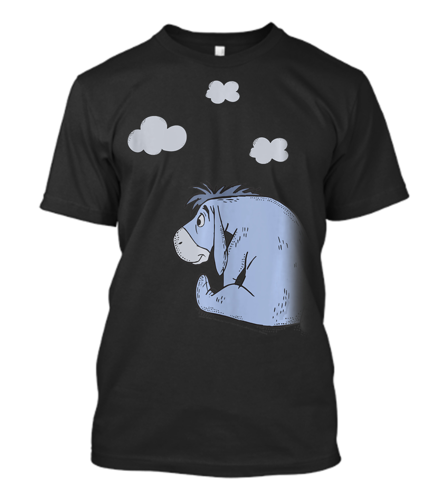 Disney Winnie The Pooh Eeyore Sitting Under Clouds T-Shirt