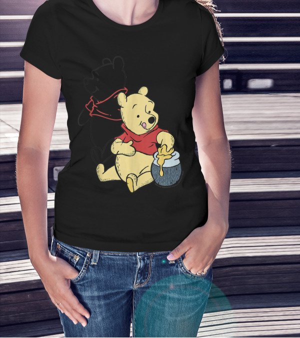 Disney Winnie The Pooh Honey Jar Line T-Shirt