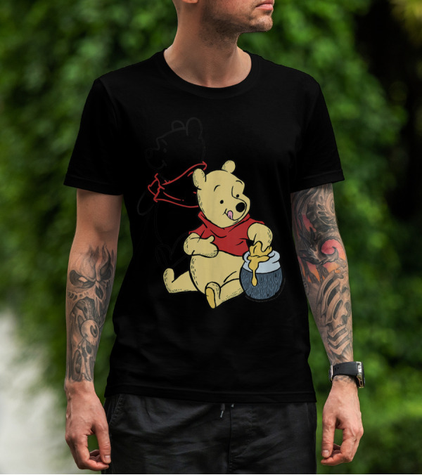 Disney Winnie The Pooh Honey Jar Line T-Shirt
