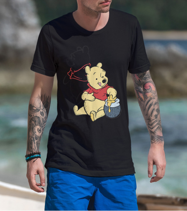 Disney Winnie The Pooh Honey Jar Line T-Shirt