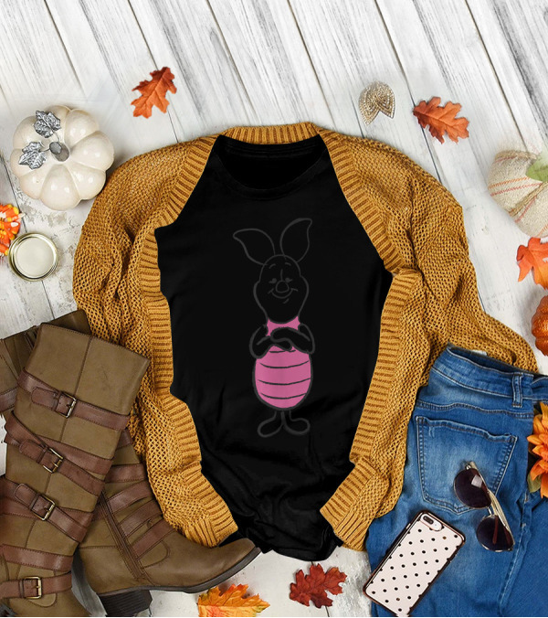 Disney Winnie The Pooh Piglet Simple Sketch Iconic Character T-Shirt