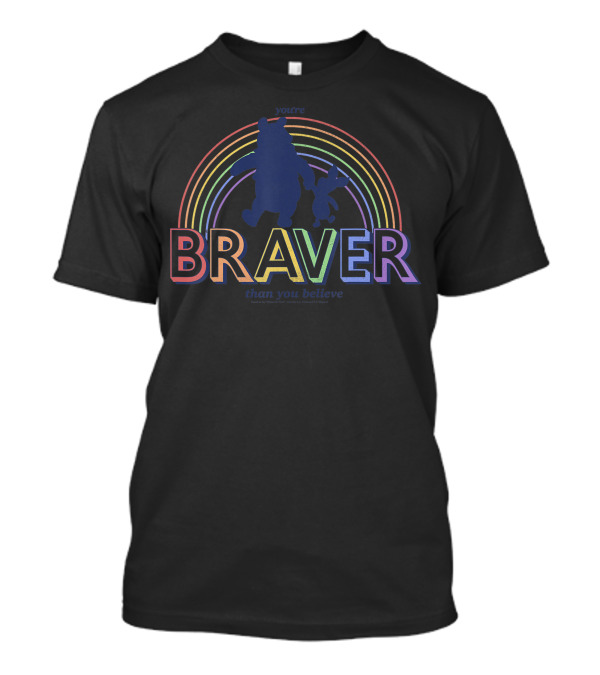 Disney Winnie The Pooh You're Braver Than You Believe Rainbow T-Shirt