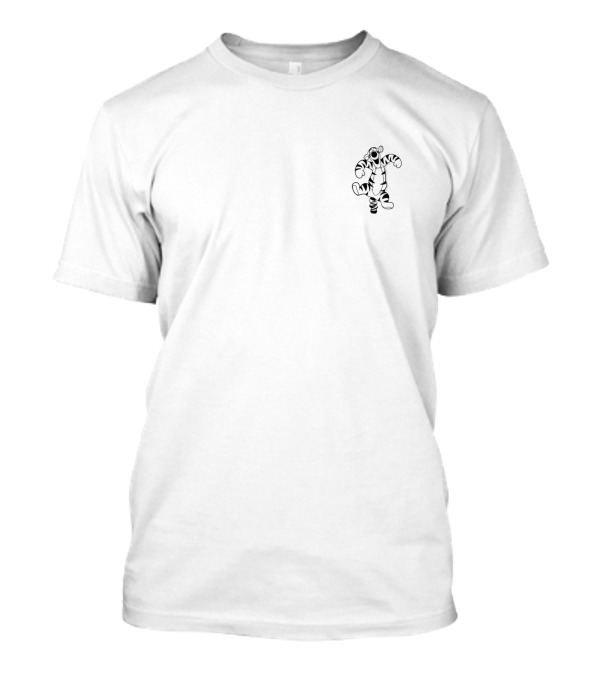 Disney Winnie The Pooh Tigger Silhouette Left Chest Blackout T-Shirt