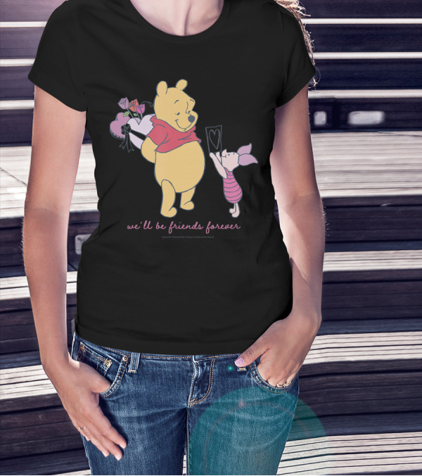 Disney Winnie The Pooh Valentine’s Day We’ll Be Friends Forever T-Shirt
