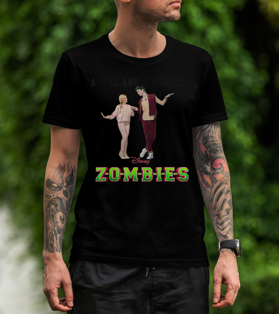 A Girl And A Zombie Disney Zombies T-Shirt