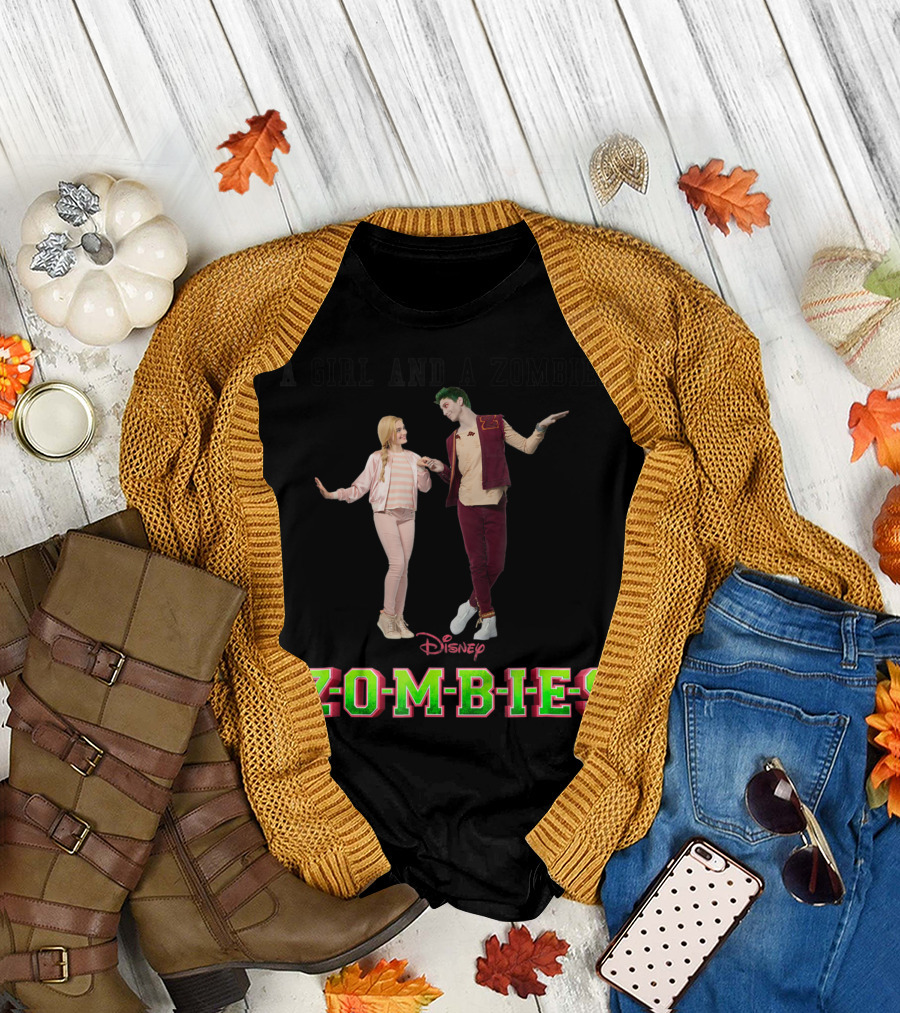A Girl And A Zombie Disney Zombies T-Shirt