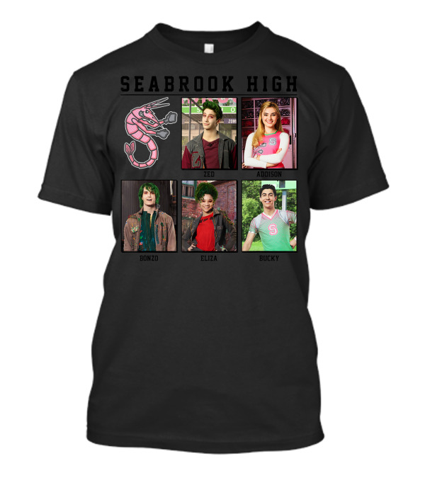 Seabrook High Yearbook Zed Addison Bonzo Eliza Bucky Disney Zombies T-Shirt