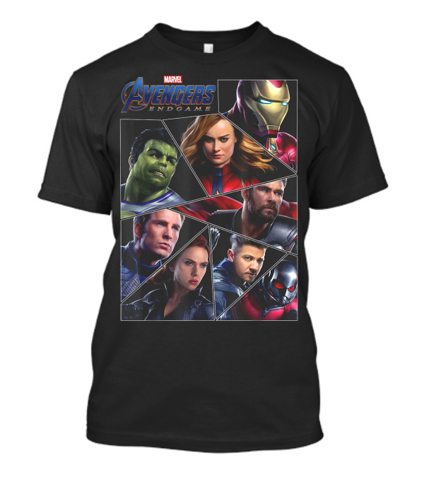 Marvel Avengers Endgame Iron Man Captain America Thor Hulk Black Widow Hawkeye Captain Marvel Ant-Man Panels T-Shirt