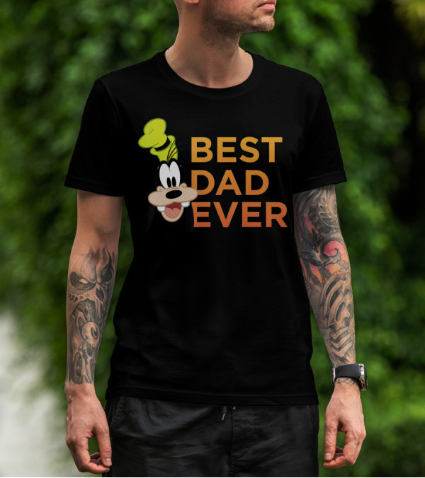 Disney Goofy Best Dad Ever Mens Mickey And Friends T-Shirt