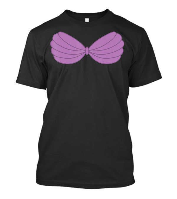 Mermaid Purple Seashell Bra Cartoon T-Shirt