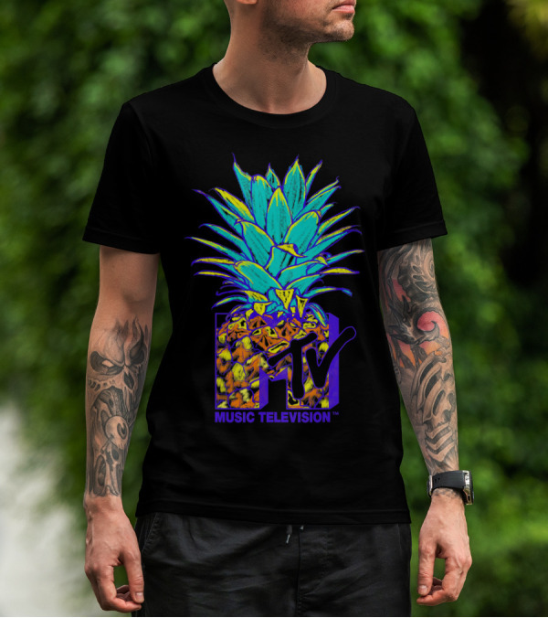 MTV Music Television Vibrant Pineapple T-Shirt