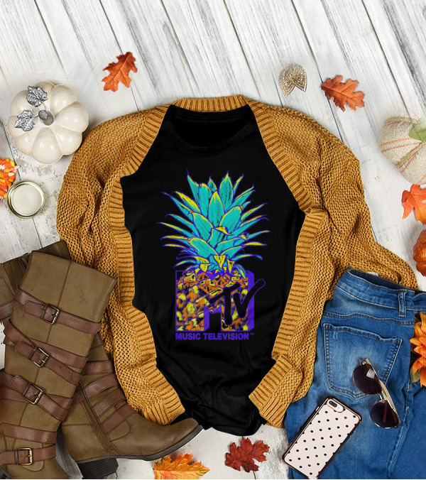 MTV Music Television Vibrant Pineapple T-Shirt