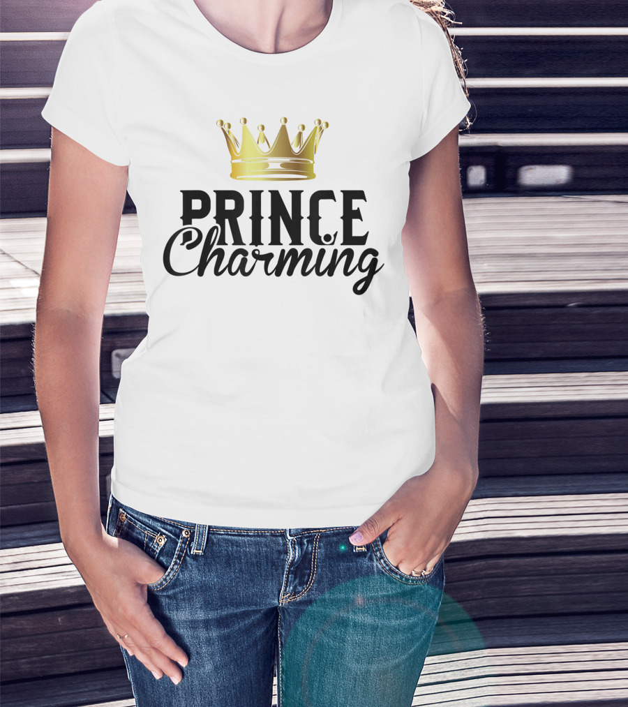 Prince Charming Crown Fairy Tale Halloween Lazy T-Shirt