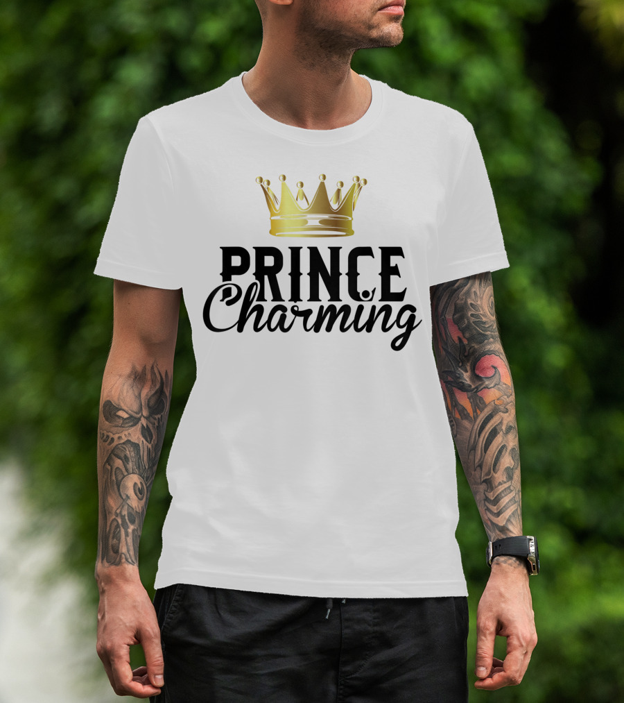 Prince Charming Crown Fairy Tale Halloween Lazy T-Shirt