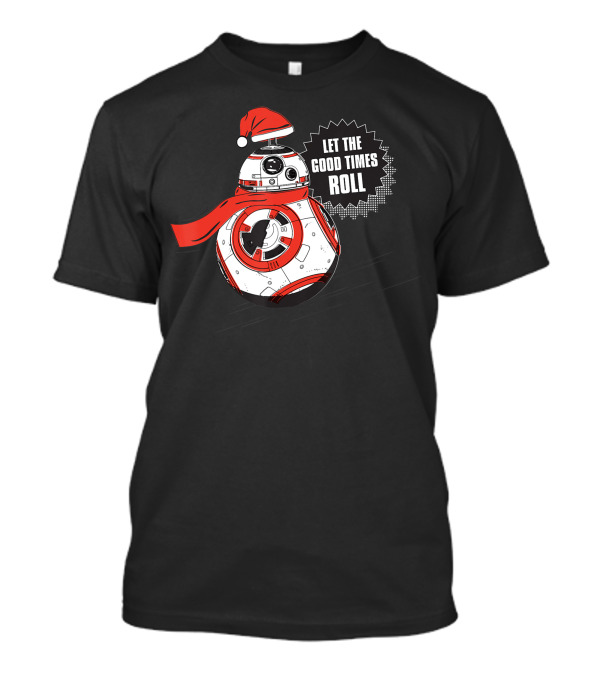 Star Wars BB-8 Let The Good Times Roll Holiday Santa Hat Scarf T-Shirt