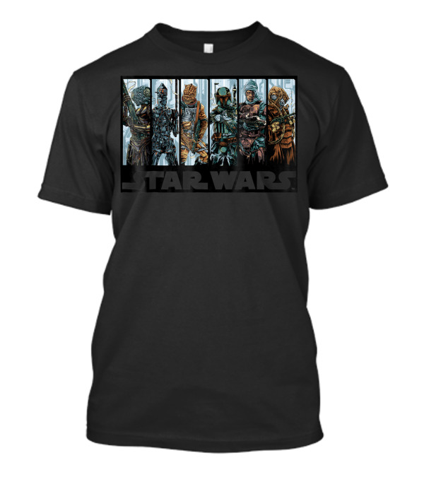 Star Wars Bounty Hunters Guild Featuring Iconic Characters T-Shirt