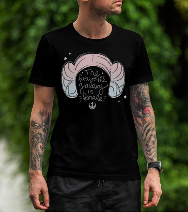 Star Wars Leia Buns The Future Of The Galaxy Is Female Rebel Alliance T-Shirt