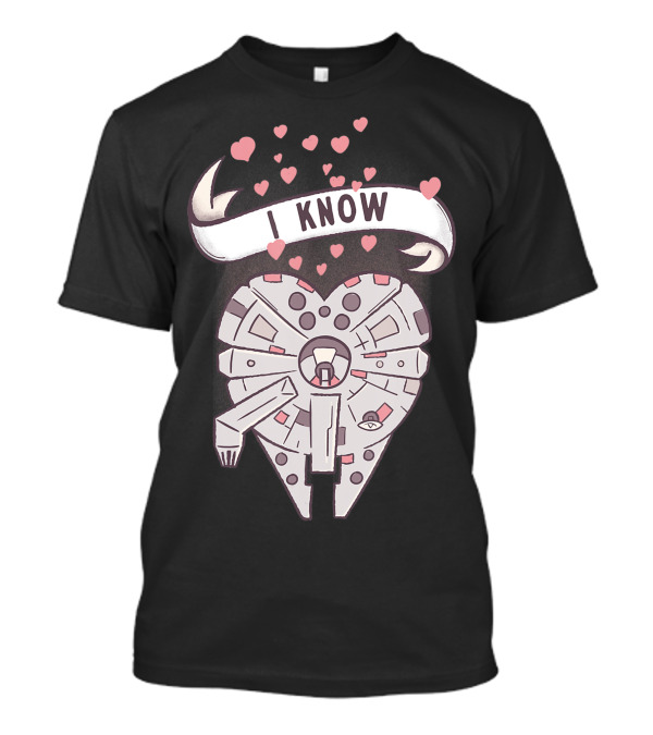 Star Wars Millennium Falcon I Know Valentine's Day Hearts T-Shirt