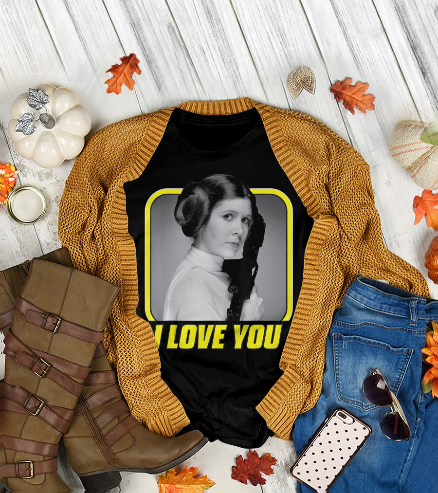 Star Wars Princess Leia I Love You Valentine's Day T-Shirt