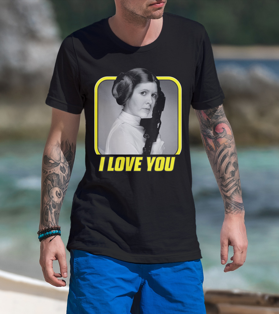 Star Wars Princess Leia I Love You Valentine's Day T-Shirt