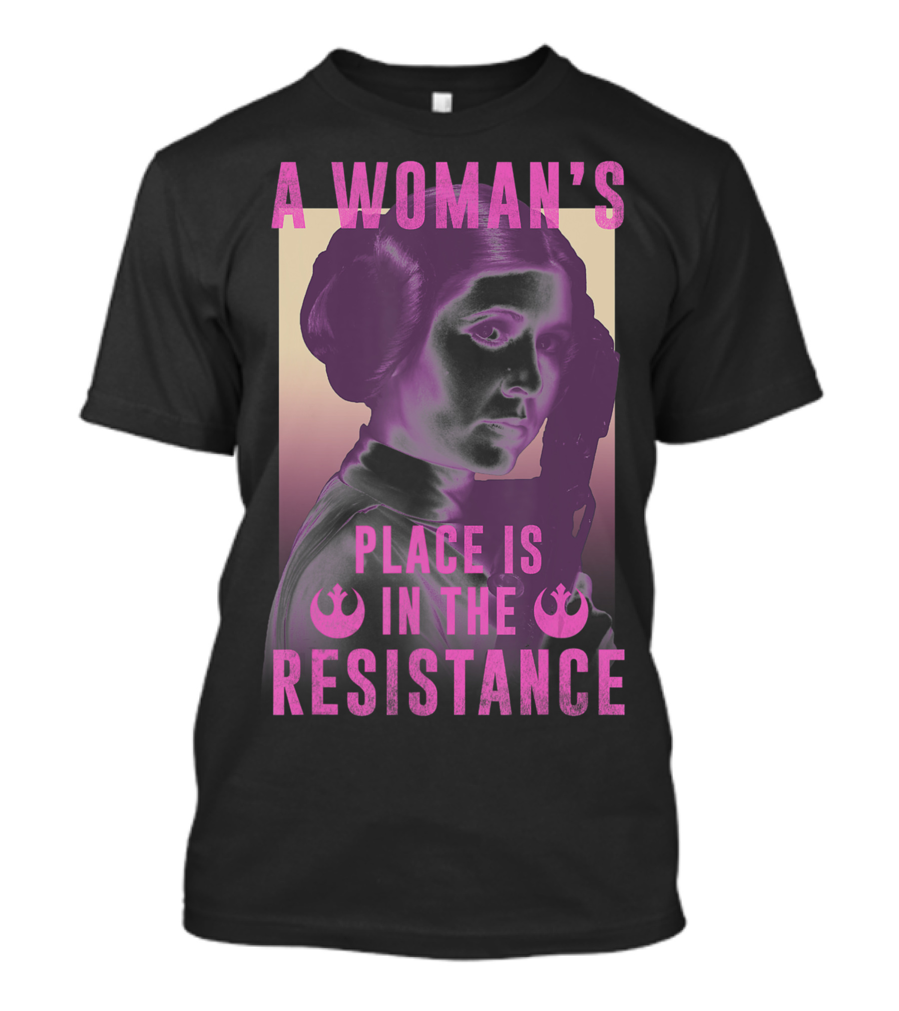 A Woman's Place Is In The Resistance Star Wars Princess Leia T-Shirt