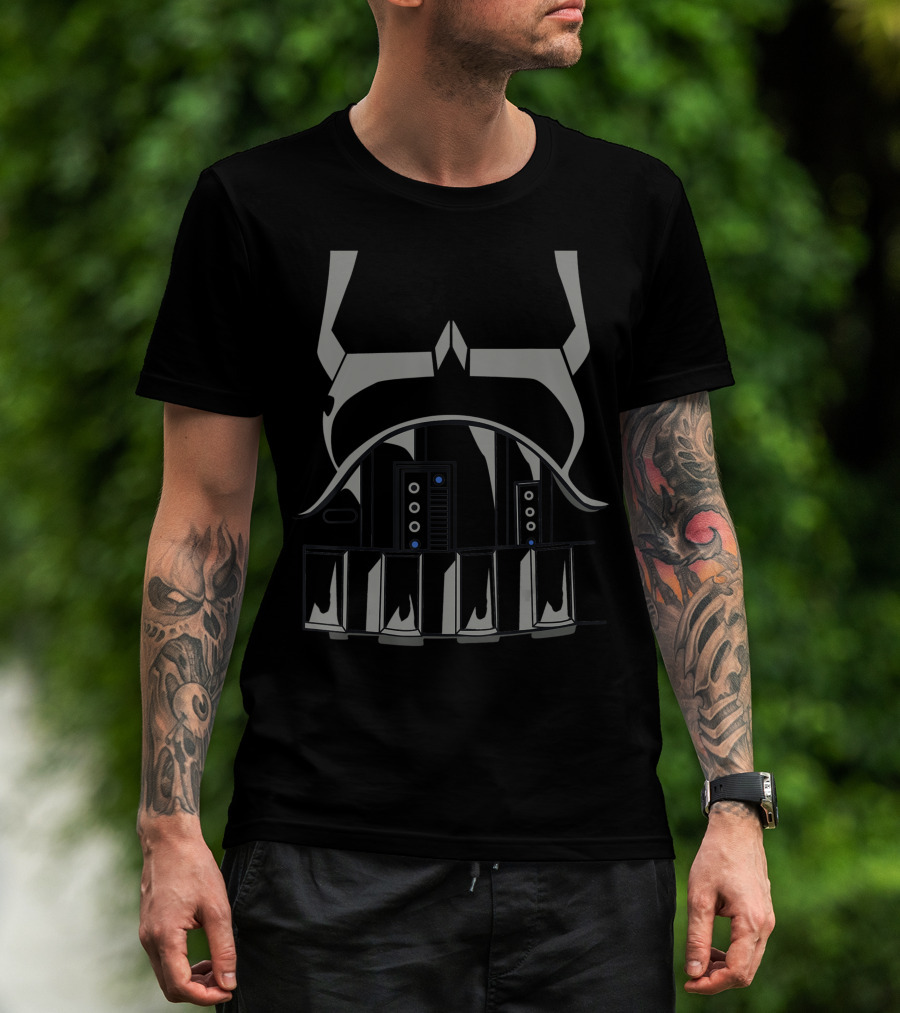 Star Wars Darth Vader And Stormtrooper Helmet Fusion T-Shirt