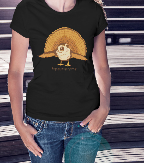 Star Wars The Last Jedi Porg Happy Porgs Giving Happy Porgs-Giving T-Shirt