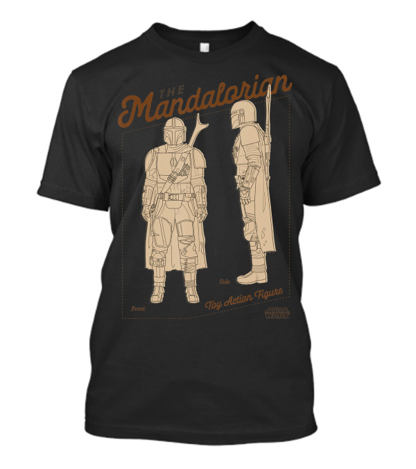 The Mandalorian Star Wars Front Side Toy Action Figure T-Shirt