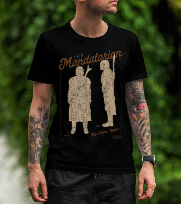 The Mandalorian Star Wars Front Side Toy Action Figure T-Shirt