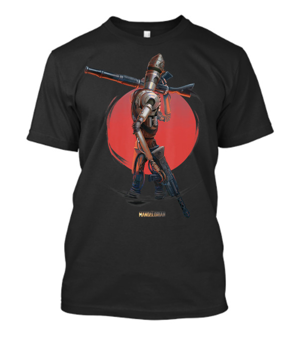 Star Wars The Mandalorian IG-11 Against Red Circle Background T-Shirt
