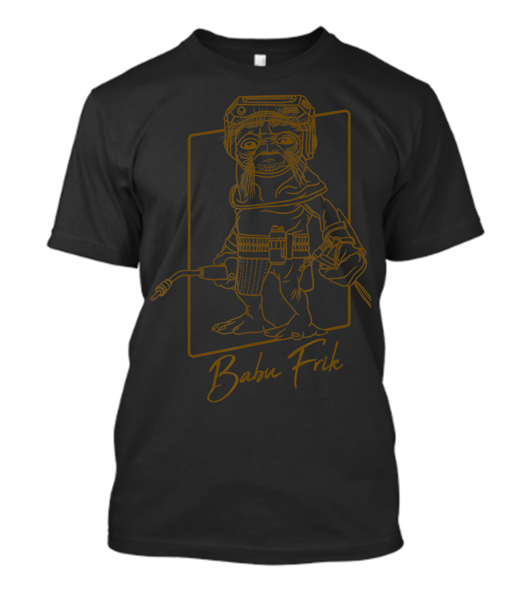 Star Wars The Rise Of Skywalker Babu Frik Outline Character Sketch T-Shirt