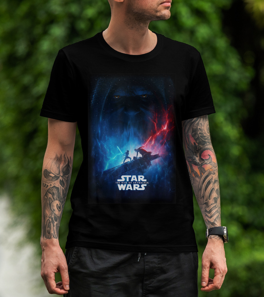 Star Wars The Rise Of Skywalker Good Vs Evil Epic Showdown With Sith And Jedi Duel T-Shirt