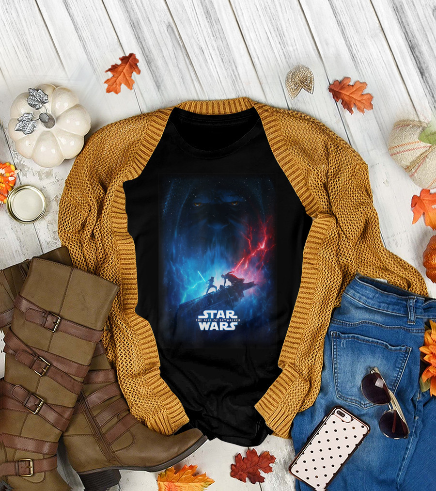 Star Wars The Rise Of Skywalker Good Vs Evil Epic Showdown With Sith And Jedi Duel T-Shirt