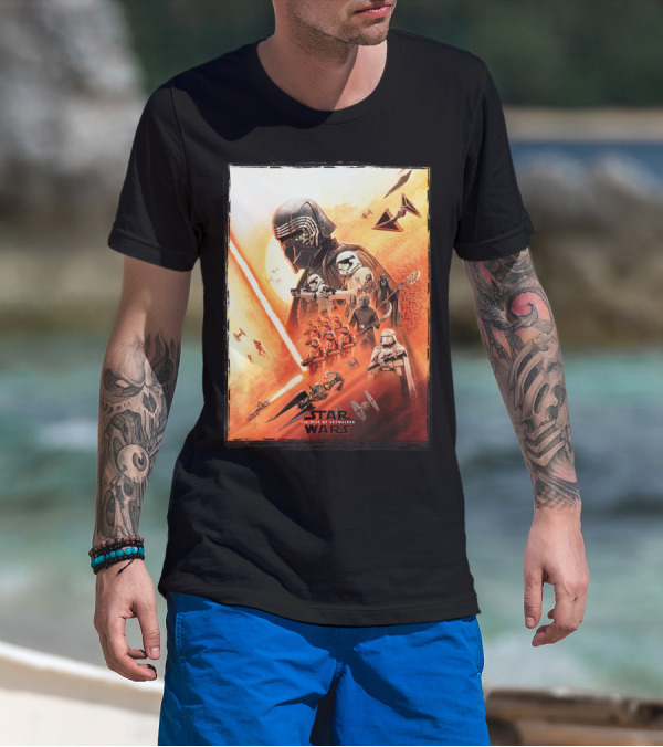 Star Wars The Rise Of Skywalker Kylo Ren Epic Battle Scene T-Shirt