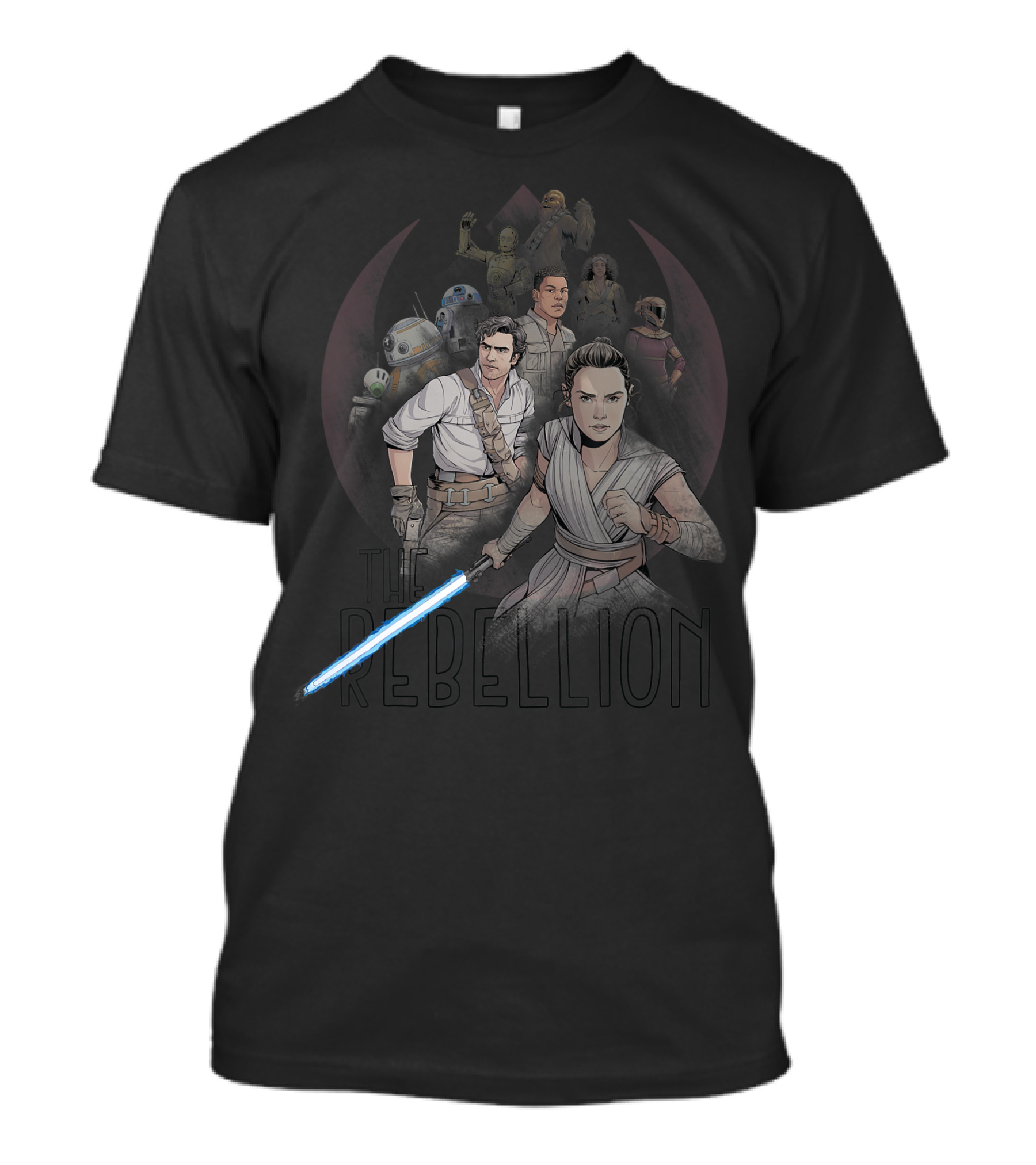 Star Wars The Rise Of Skywalker The Rebellion Heroes Character Montage T-Shirt