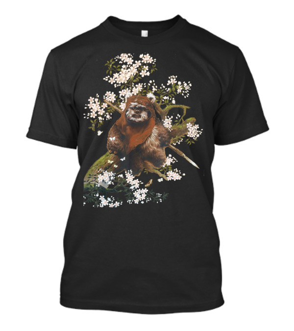 Star Wars Wicket Ewok Amidst Blossoming Tree T-Shirt