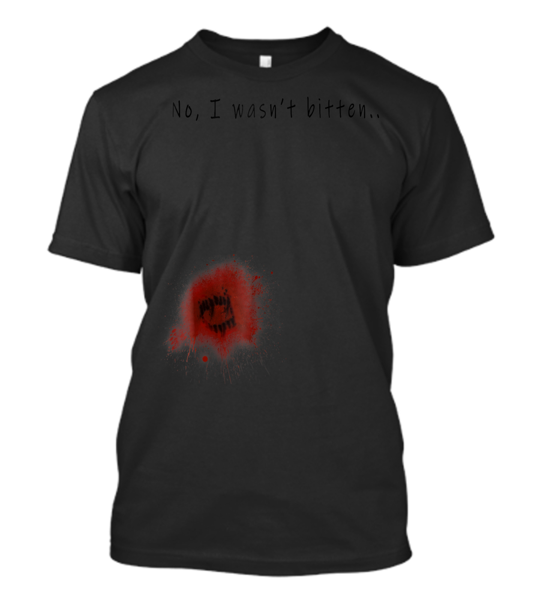No I Wasn't Bitten Zombie Bite Halloween Injury T-Shirt